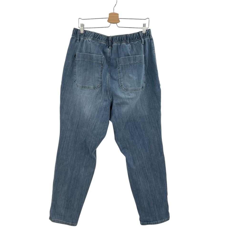 Judy Blue Ain't Worried Denim Joggers Jeans Pants Medium Wash Blue Plus Size 16W - Picture 7 of 12
